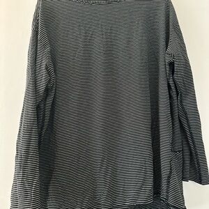 lululemon athletica Black and White Striped Long Sleeve Love Tee